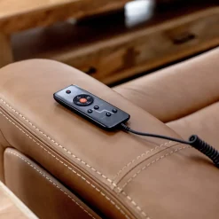 Sale Ryder Leather Power Reclining Loveseat with Heat & Massage Loveseats