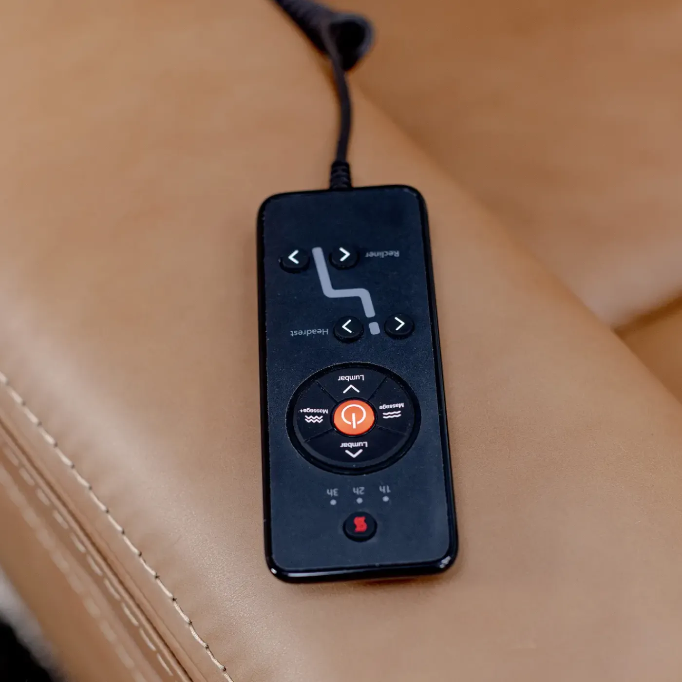 Sale Ryder Leather Power Reclining Loveseat with Heat & Massage Loveseats