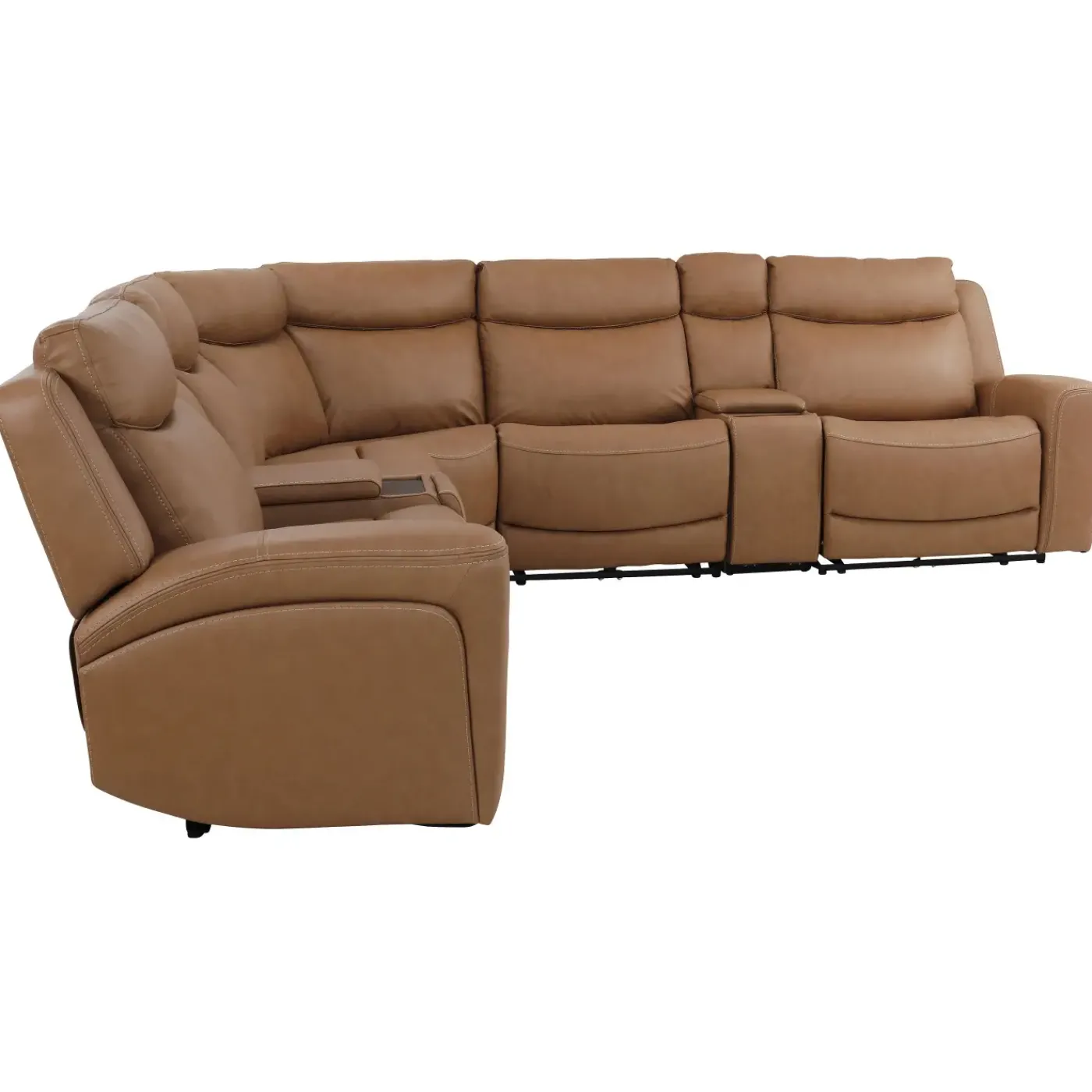 Sale Ryder 7pc Power Leather Sectional with Heat & Massage Living Room Sets