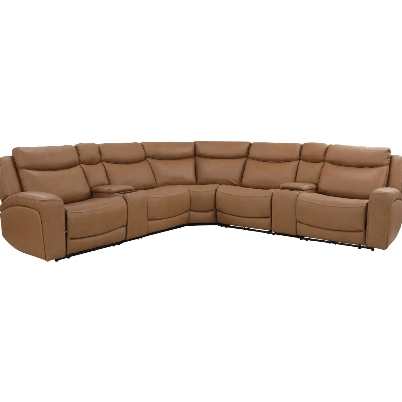 Sale Ryder 7pc Power Leather Sectional with Heat & Massage Living Room Sets