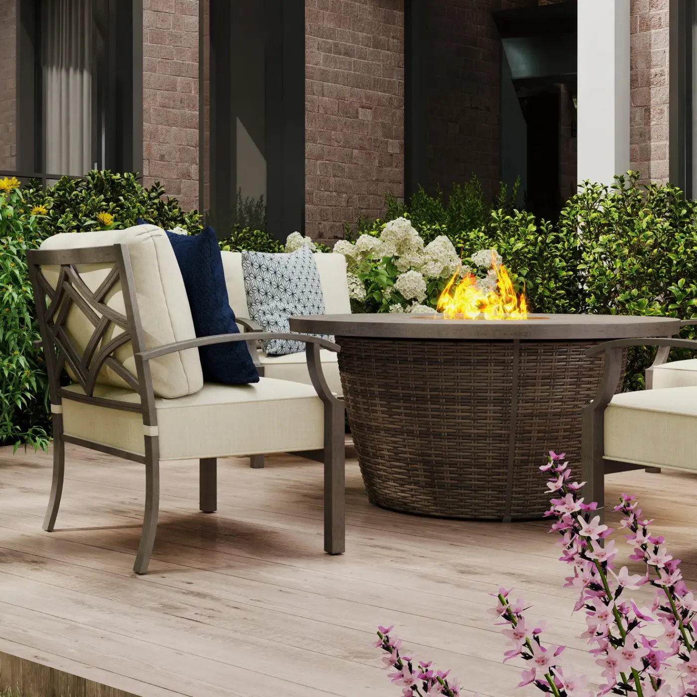 Saint Lucia Fire Chat Set-New! Outdoor Seating