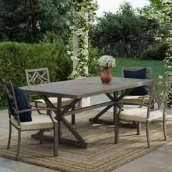 Clearance Saint Lucia 5pc Dining Set: Table & 4 Armchairs Outdoor Dining|Outdoor Furniture Sets
