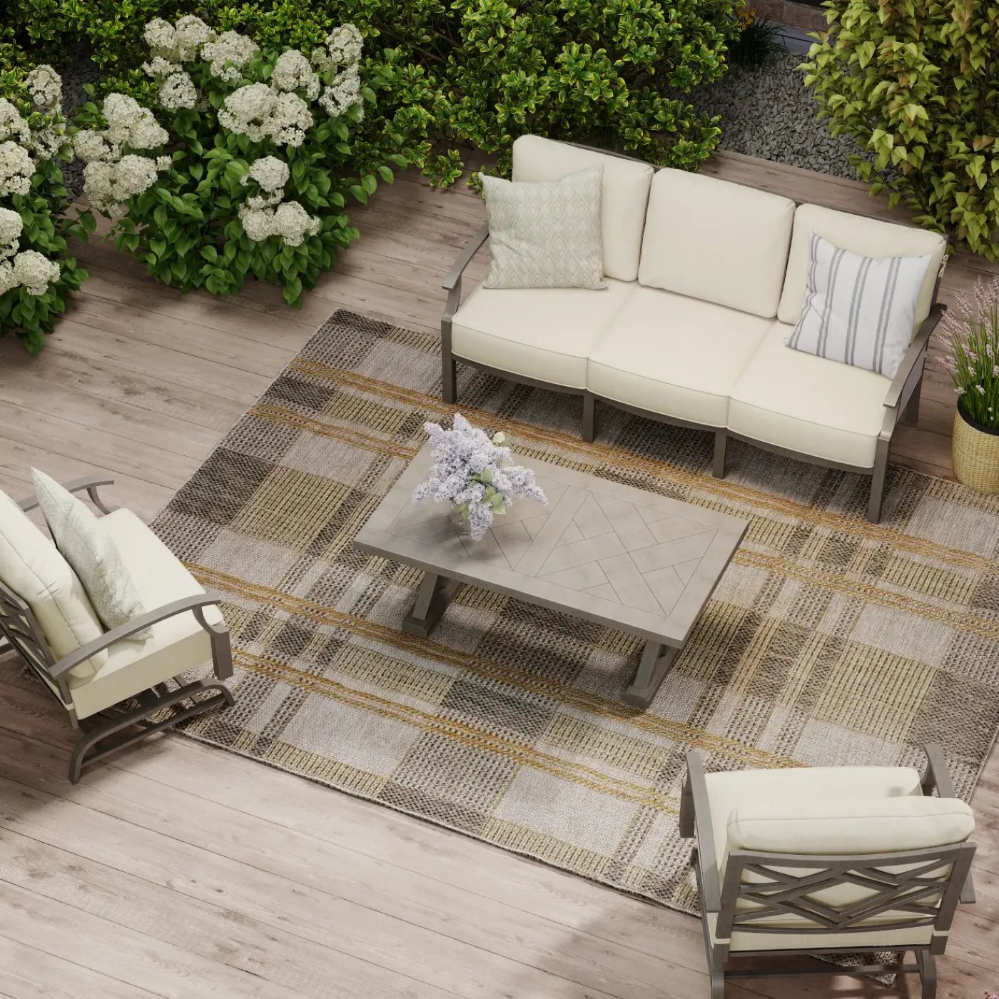 Online Saint Lucia 3pc Set: Sofa & 2 Motion Chairs Outdoor Seating|Outdoor Furniture Sets