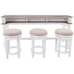 Discount Savannah Console Table & 3 Stools Bar Furniture