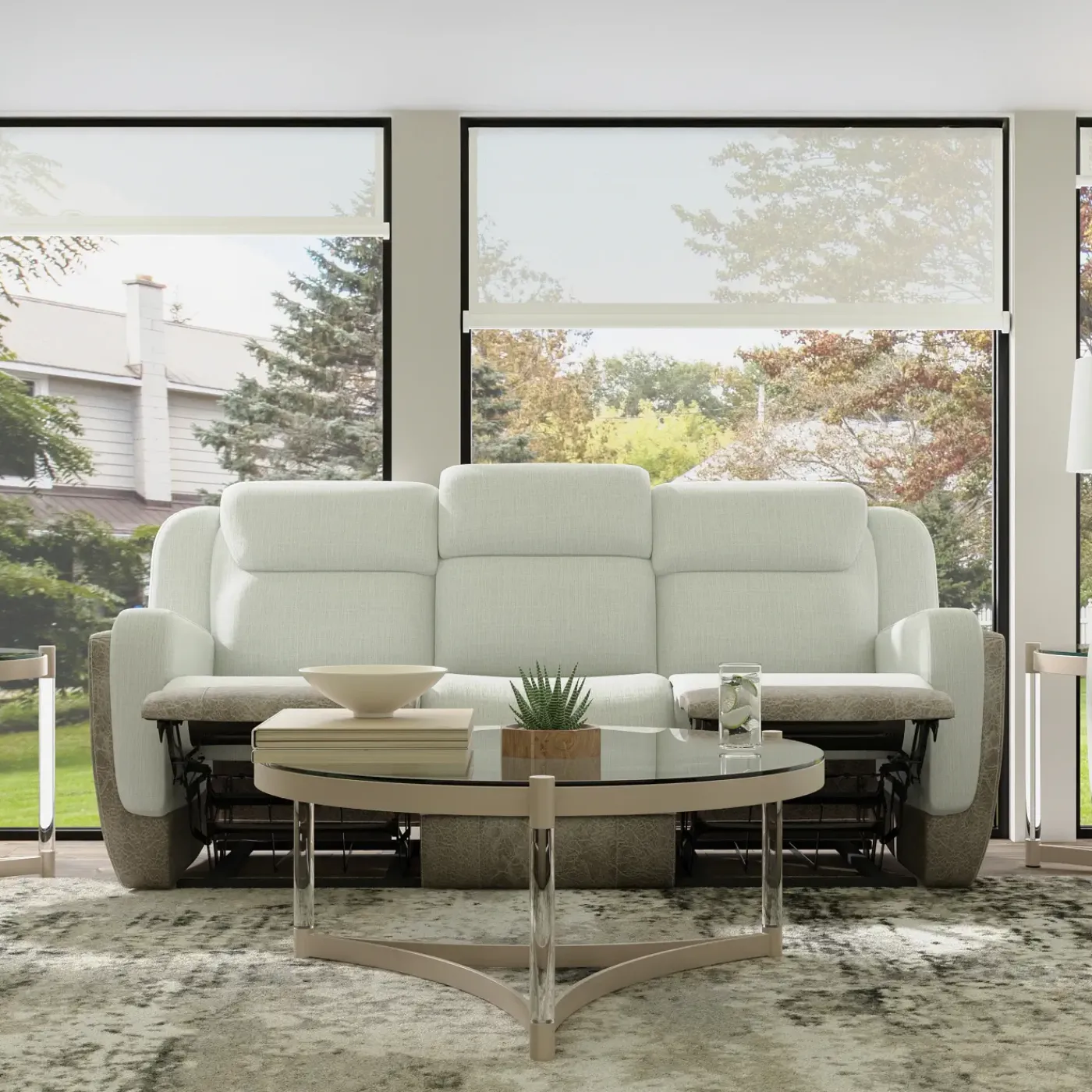 Clearance Scout Tan Reclining Living Room Set Power Reclining Sofa & Loveseat Living Room Sets|Reclining Furniture