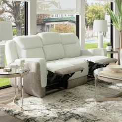 Clearance Scout Tan Reclining Living Room Set Power Reclining Sofa & Loveseat Living Room Sets|Reclining Furniture
