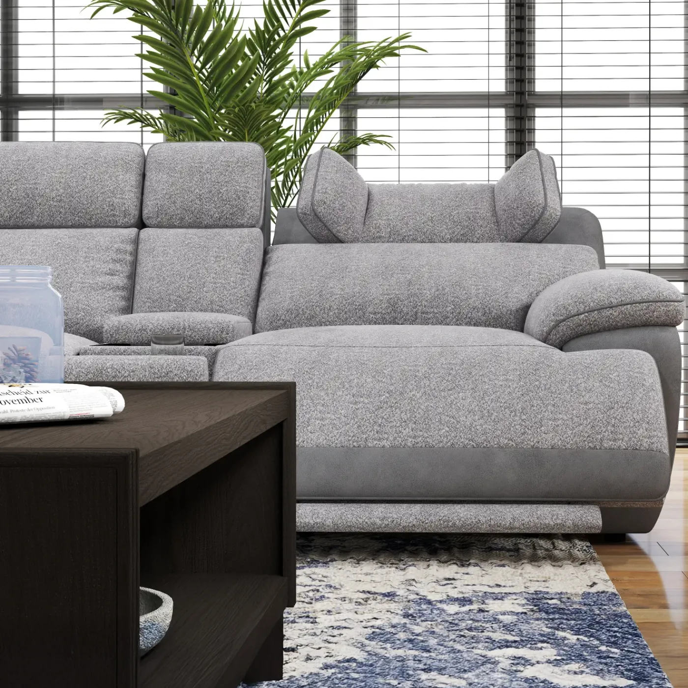 New Screenplay 6pc Immersive Sound Power Sectional Living Room Sets|Sectionals