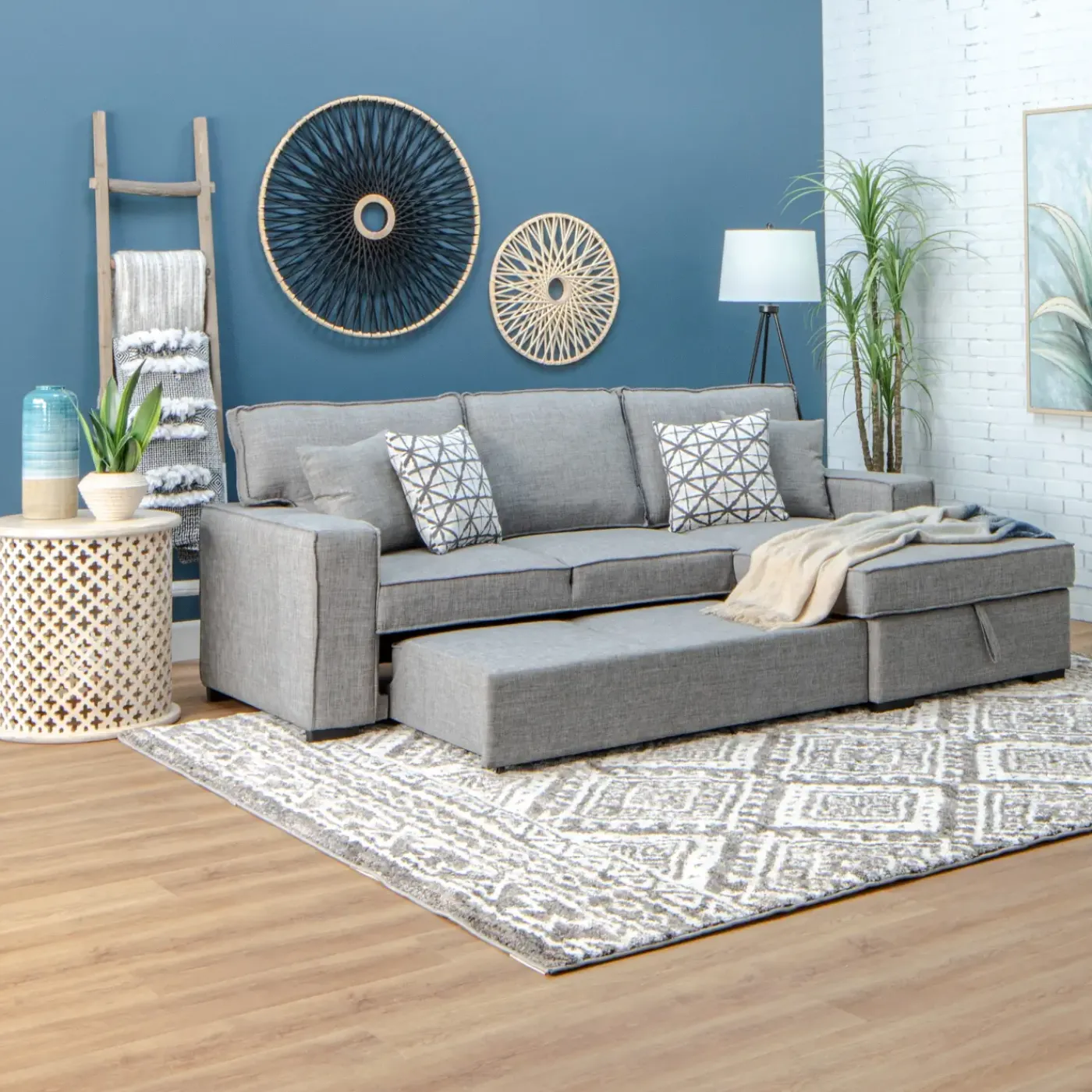 Best Siesta Sofa Chaise with Pop-Up Trundle Sectionals