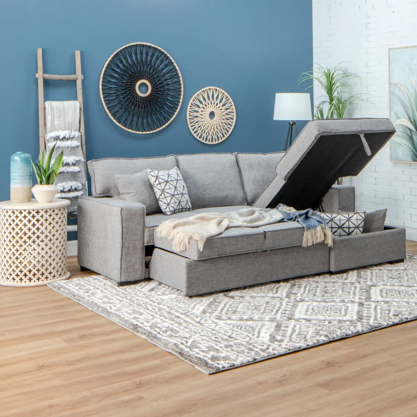 Best Siesta Sofa Chaise with Pop-Up Trundle Sectionals