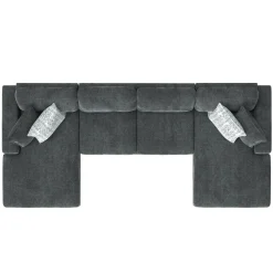 Discount Slumber 3pc Double Storage Chaise Sleeper Sectional Living Room Sets|Sectionals