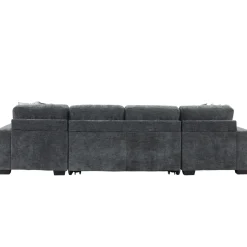 Discount Slumber 3pc Double Storage Chaise Sleeper Sectional Living Room Sets|Sectionals
