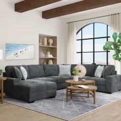 Sale Slumber 4pc Sleeper Sectional with LAF Storage Chaise Living Room Sets|Sectionals