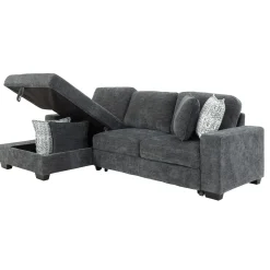 Hot Slumber 2pc Sleeper Sofa with Left Storage Chaise Living Room Sets|Sectionals