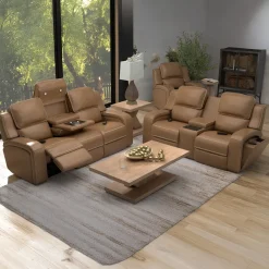 Sale Soundwave Living Room Set Immersive Power Leather Reclining Sofa & Loveseat Living Room Sets|Reclining Furniture