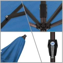 Outlet St. Lucia 9' Round Auto-Tilt Umbrella Outdoor Umbrellas
