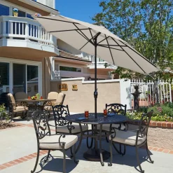 Sale St. Lucia 9' Round Auto-Tilt Umbrella Outdoor Umbrellas