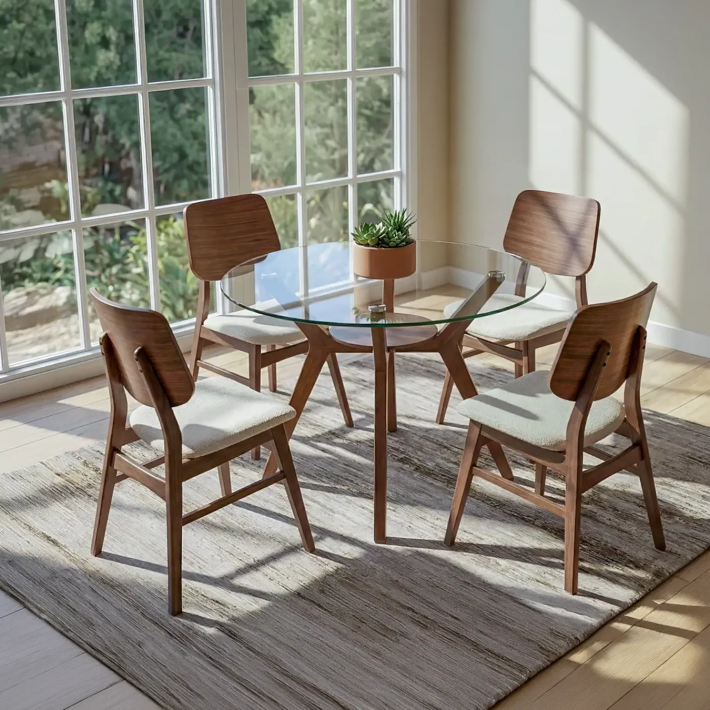 New Sullivan Round Glass Dining Set-New! Dining Room Sets|All Modern Living Items