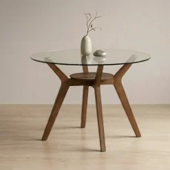 Clearance Sullivan Round Table With Glass Top Dining|All Modern Living Items
