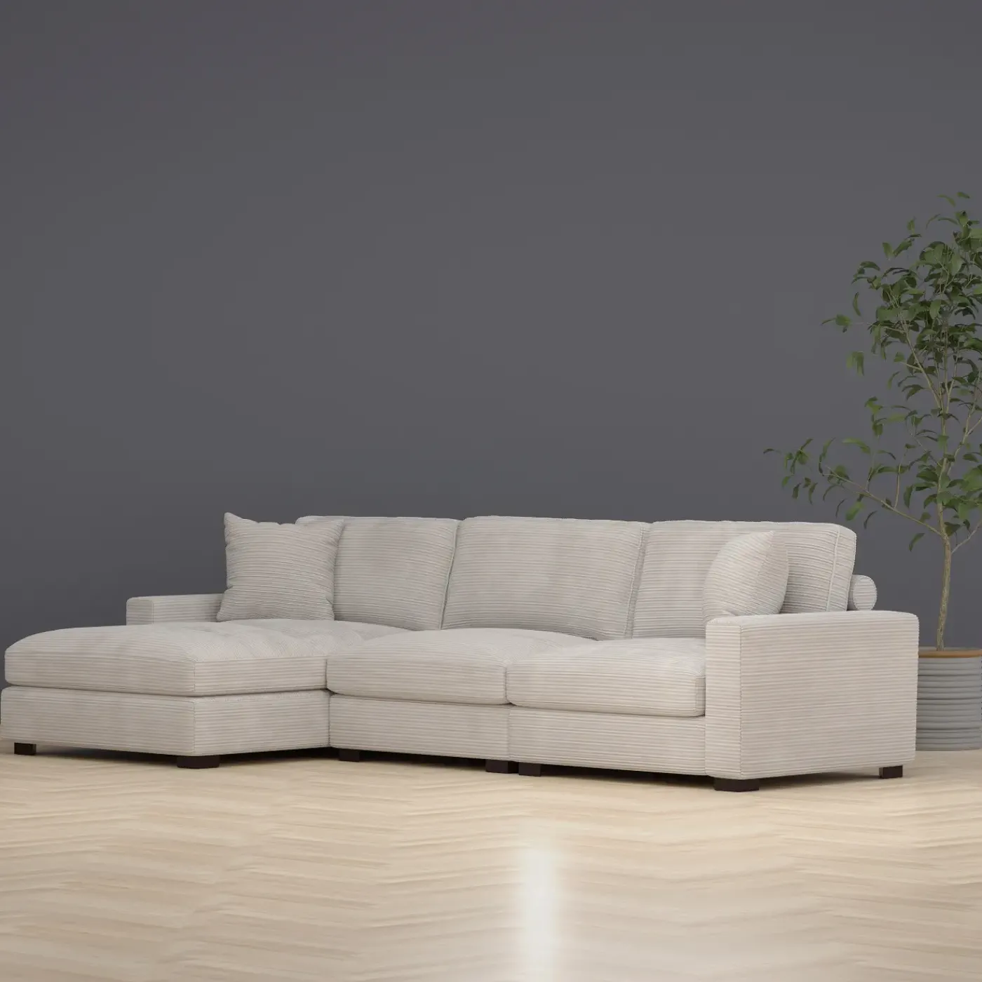 Discount Sydney 3pc Left Chaise Sofa Living Room Sets