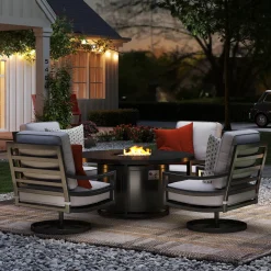 Online Tahoe Outdoor Fire Chat Set-New! Tahoe Outdoor Fire Chat Set Outdoor Seating|Outdoor Furniture Sets