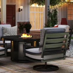 Online Tahoe Outdoor Fire Chat Set-New! Tahoe Outdoor Fire Chat Set Outdoor Seating|Outdoor Furniture Sets