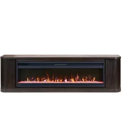 Hot Tate 84" Fireplace Console with 42: Crystal Insert Living Room Sets|Entertainment Centers & Tv Stands