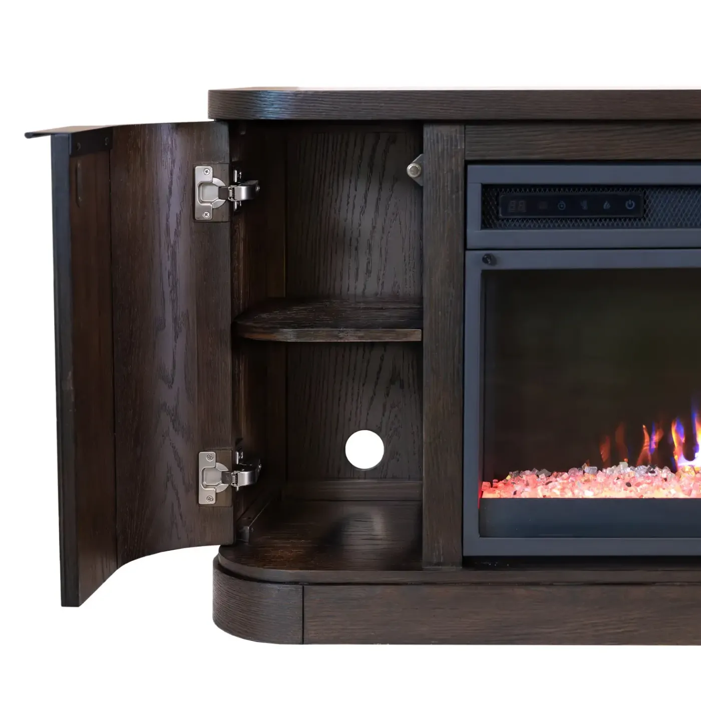 Hot Tate 84" Fireplace Console with 42: Crystal Insert Living Room Sets|Entertainment Centers & Tv Stands