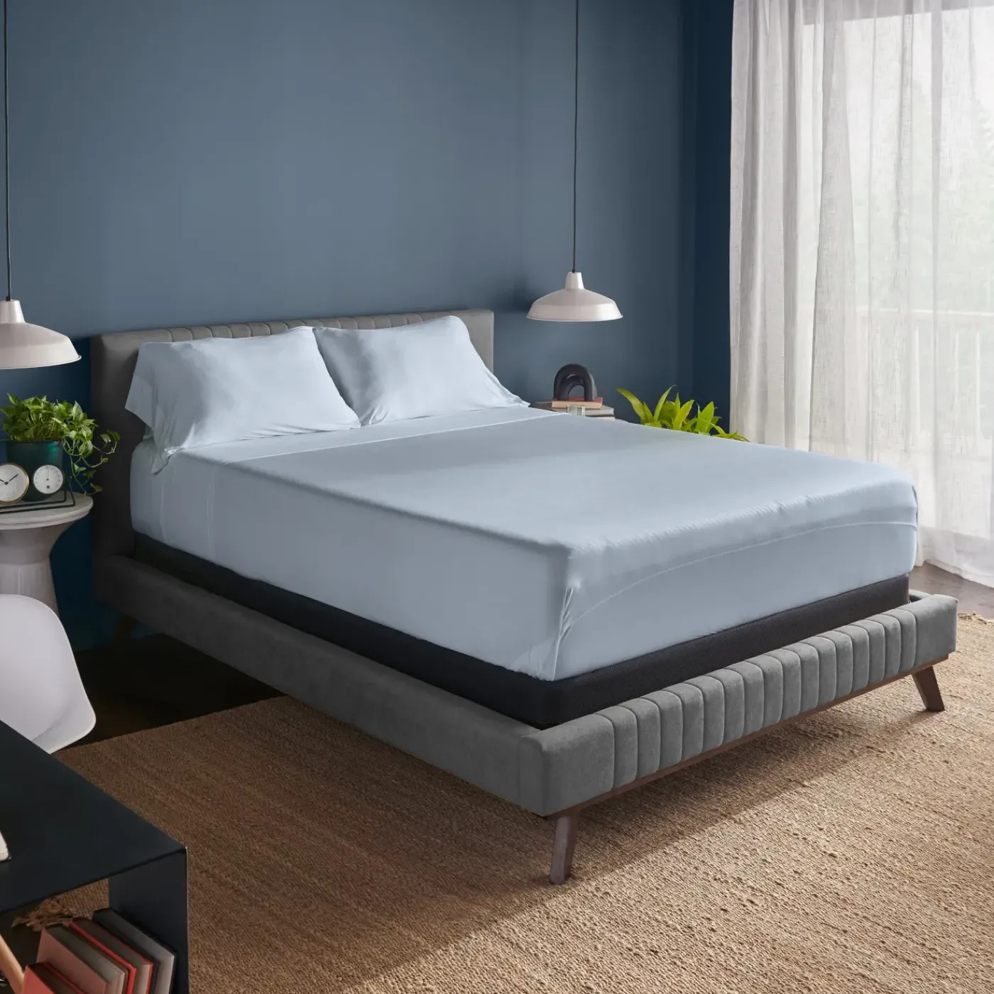 Online Tempur Breeze Cooling Blue Sheet Set Sheets & Mattress Protectors