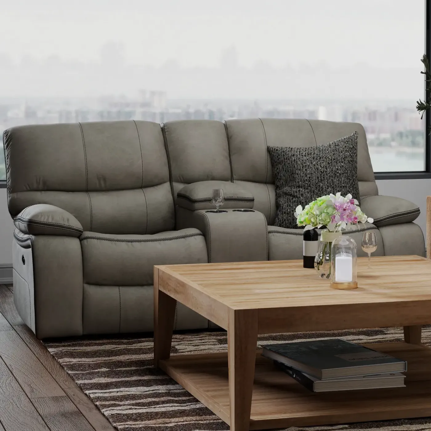Discount Trilogy Power Reclining Console Loveseat Loveseats