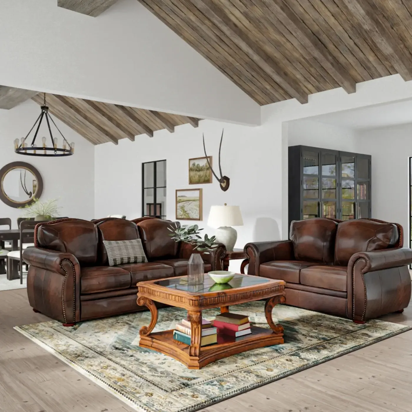 Clearance Tuscan Leather Living Room Set Living Room Sets