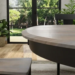 New Vibrance Extendable Round Dining Table& 6 Chairs With Custom Finish Options Dining Room Sets|All Outlet & Clearance Items
