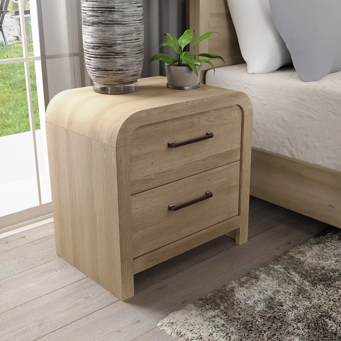 New Waterfall Nightstand Bedroom|All Outlet & Clearance Items