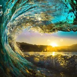 New 50" Wave Glass Wall Art Wall Art