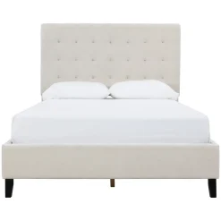 Sale Winnie Cream Upholstered Bed Queen Beds|Kids Beds & Headboards