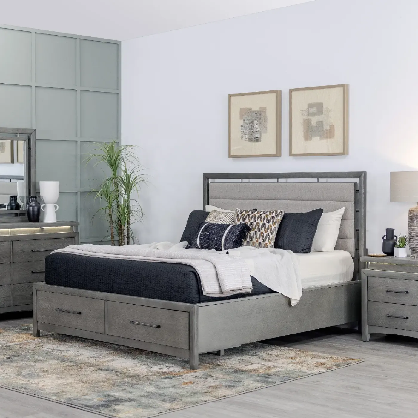 Discount Winslet Eastern King Storage Panel Bed King Beds