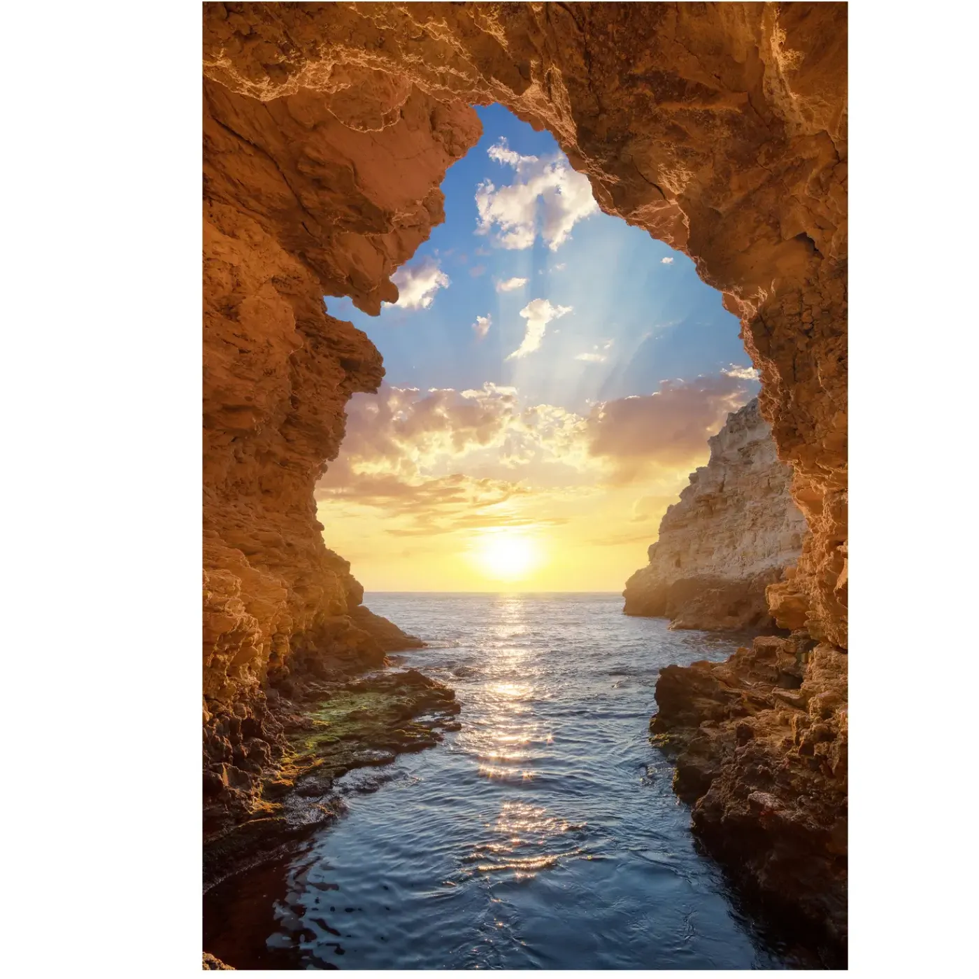 New 40x60 Grotto Sunset Glass Wall Art Wall Art