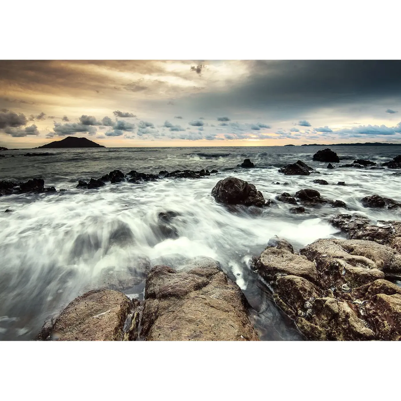 40" x 60" Ocean Rocks Glass Wall Art Wall Art
