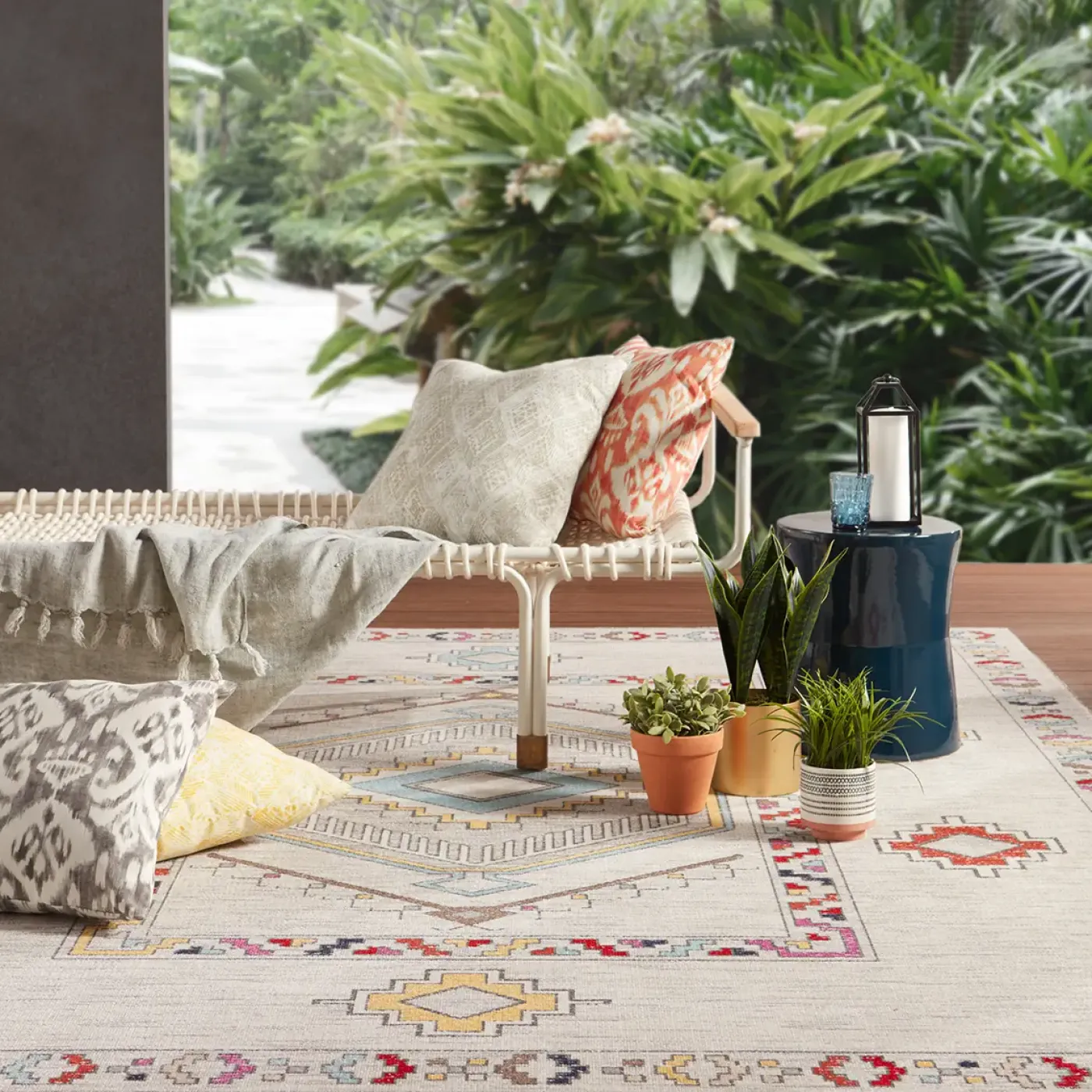 New 5'3x7'6 Sayulita Indoor/Outdoor Outdoor & Patio|Outdoor Rugs